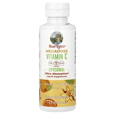 MaryRuth's, Megadose Vitamin C, липосомальный витамин C, с ароматом цитрусов и ванили, 225 мл (7,6 жидк. унции)