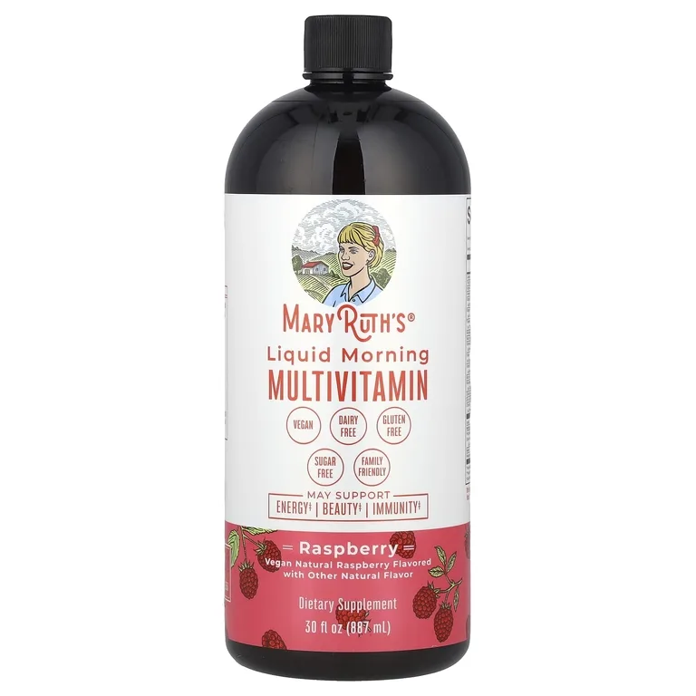 MaryRuth's, жидкая мультивитаминная добавка для утреннего приёма, с малиновым вкусом, 887 мл (30 жидк. унций)