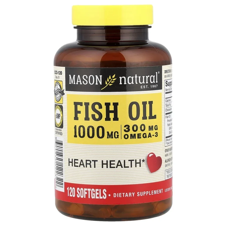 Mason Natural, рыбий жир, 1000 мг, 120 капсул