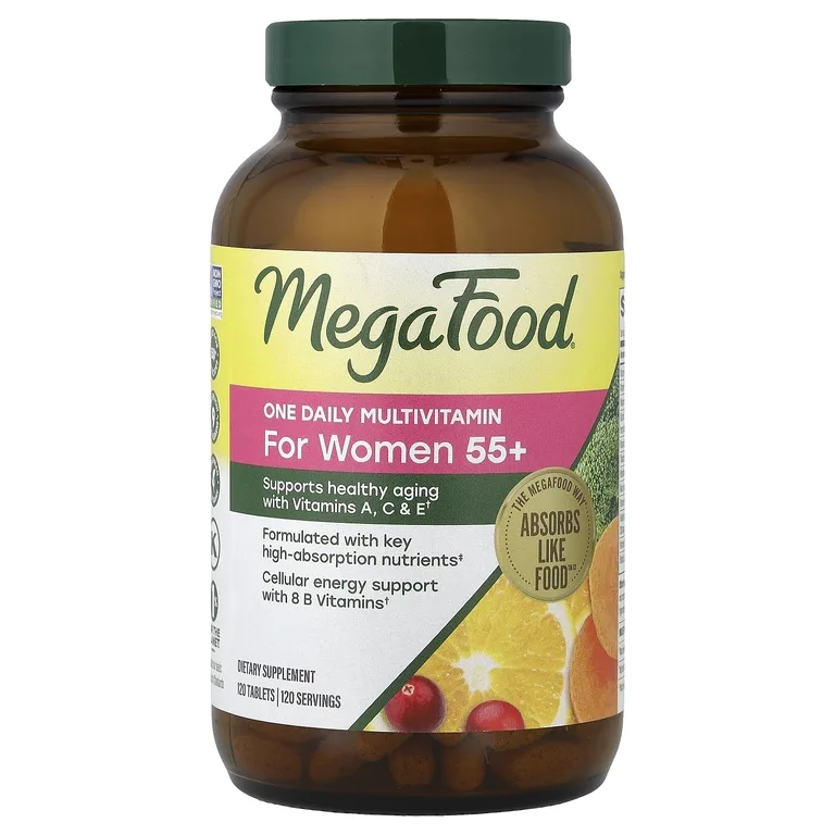 MegaFood, для женщин старше 55 лет, мультивитамины для приема один раз в день, 120 таблеток