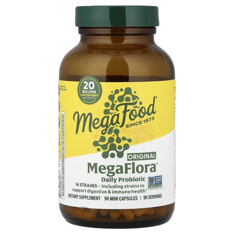 MegaFood, комплекс пробиотиков, 90 миникапсул