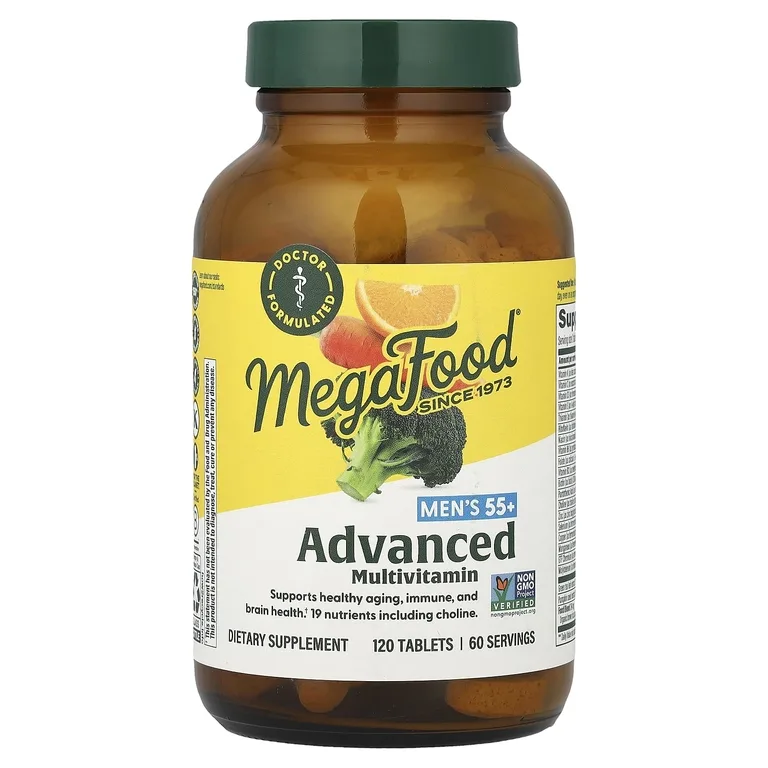 MegaFood, комплекс витаминов и микроэлементов для мужчин старше 55 лет, 120 таблеток