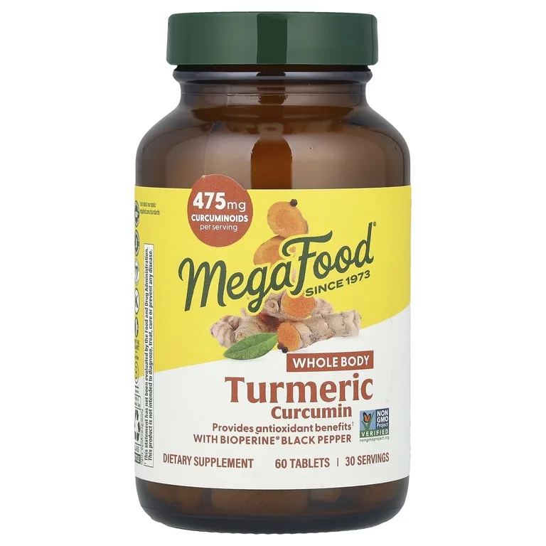 MegaFood, куркумин из куркумы, 60 таблеток