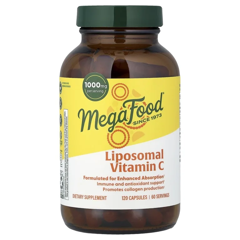 MegaFood, липосомальный витамин C, 120 капсул (500 мг в 1 капсуле)