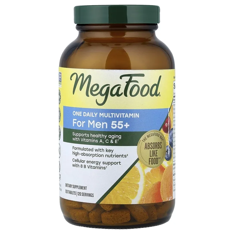 MegaFood, мультивитамины для мужчин 55+, для приёма один раз в день, 120 таблеток