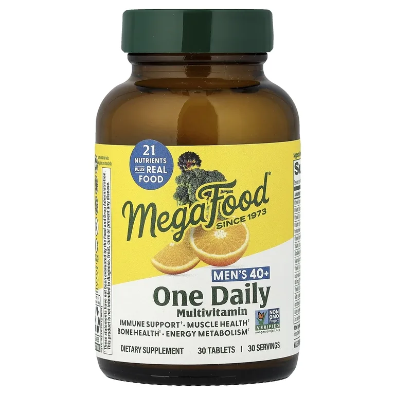MegaFood, мультивитамины для мужчин от 40 лет, 1 таблетка в день, 30 таблеток