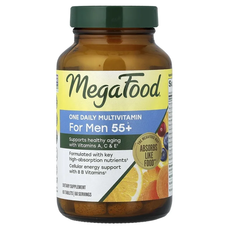 MegaFood, мультивитамины для один раз в день для мужчин старше 55 лет, 60 таблеток