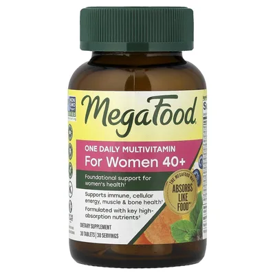MegaFood, мультивитамины для приёма один раз в день, для женщин старше 40 лет, 30 таблеток