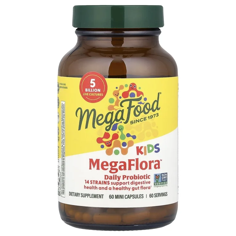MegaFood, пробиотик для ежедневного приема, 5 млрд КОЕ, 60 мини-капсул