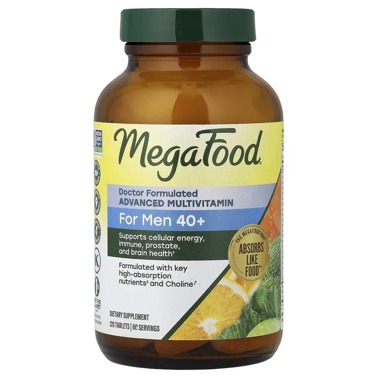 MegaFood, улучшенные мультивитамины, для мужчин старше 40 лет, 120 таблеток
