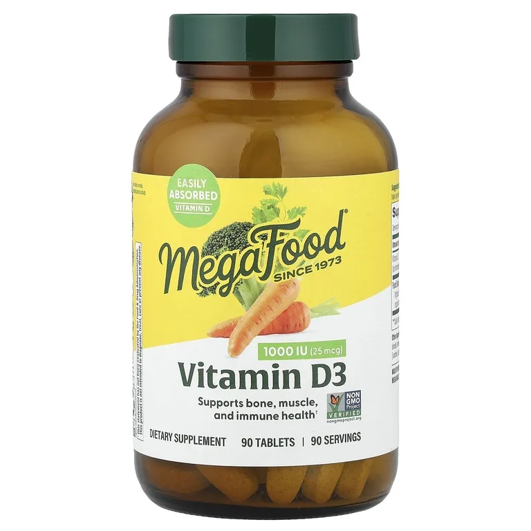 MegaFood, витамин D3, 90 таблеток