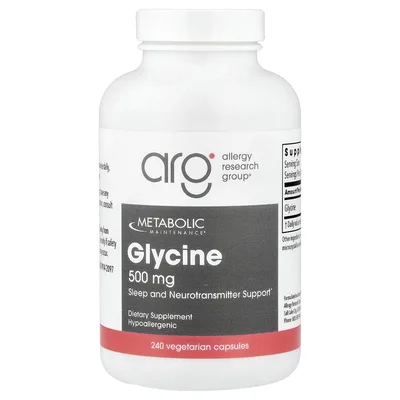 Metabolic Maintenance, глицин, 500 мг, 240 вегетарианских капсул