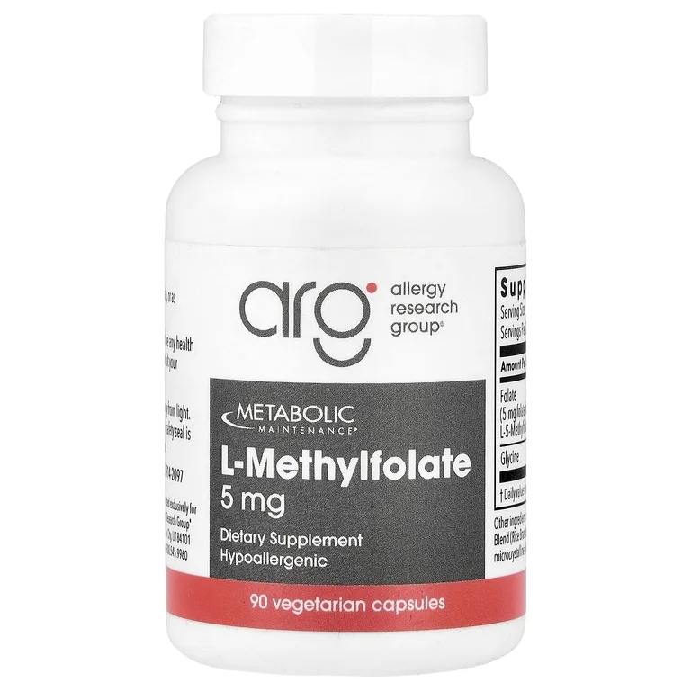 Metabolic Maintenance, L-метилфолат, 5 мг, 90 вегетарианских капсул