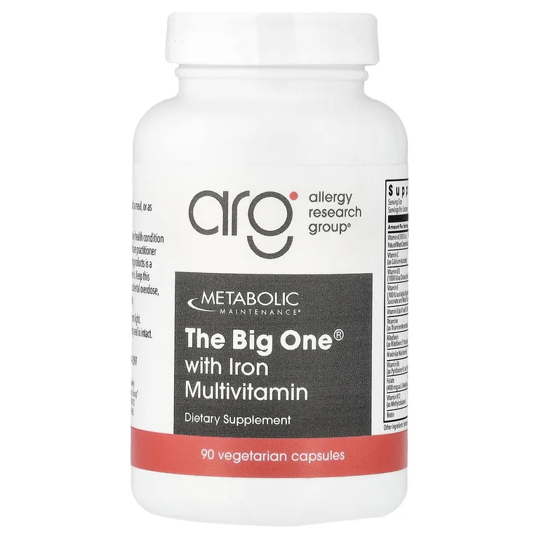 Metabolic Maintenance, мультивитамины с железом, 90 вегетарианских капсул
