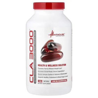Metabolic Nutrition, CLA 3000™, 180 капсул (1000 мг в 1 капсуле)