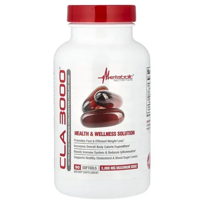 Metabolic Nutrition, КЛК 3000, 90 мягких капсул (1000 мг в 1 капсуле)