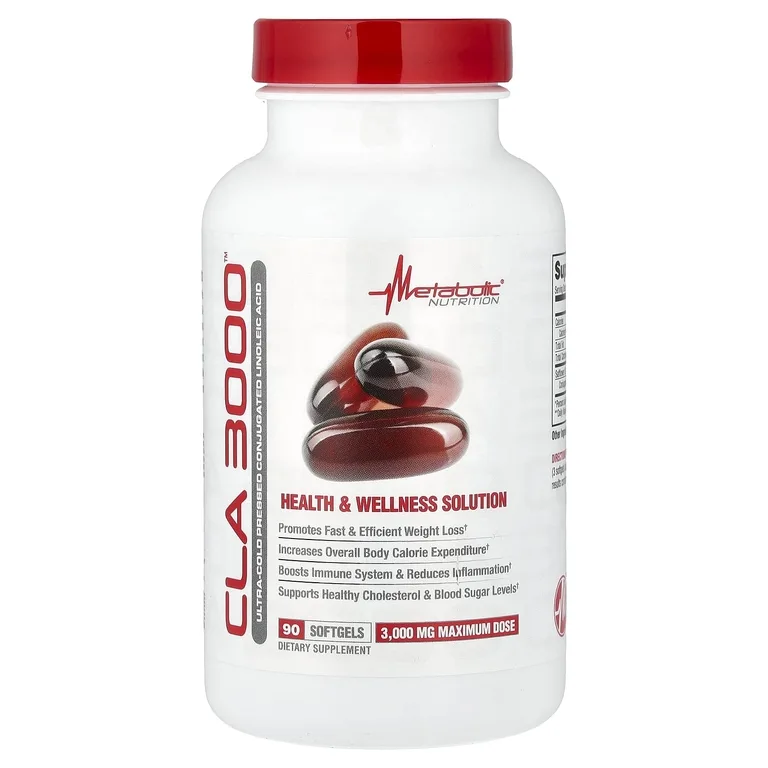 Metabolic Nutrition, КЛК 3000, 90 мягких капсул (1000 мг в 1 капсуле)