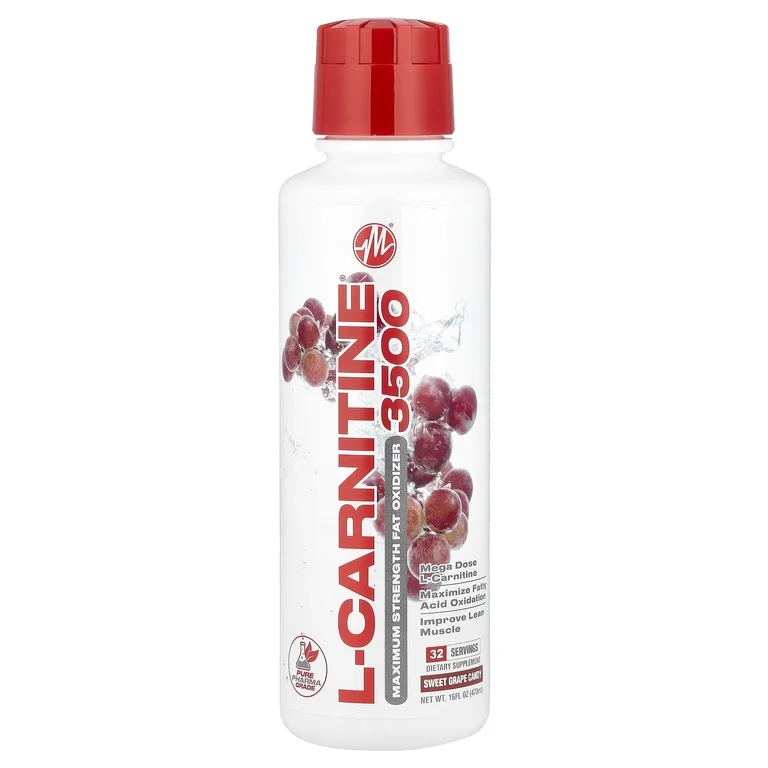 Metabolic Nutrition, L-Carnitine 3500®, сладкая виноградная конфета, 473 мл (16 жидк. унций)