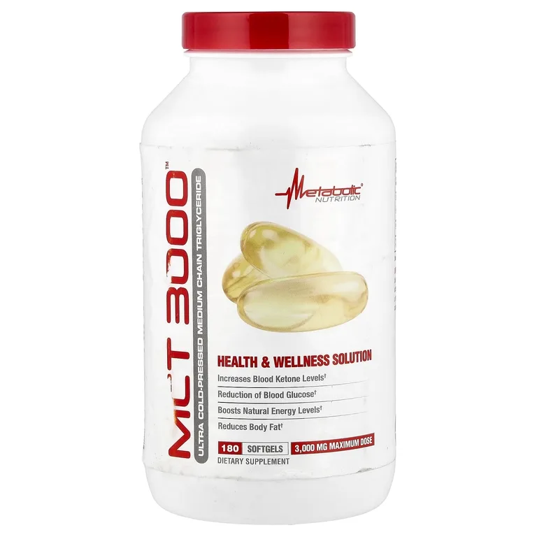 Metabolic Nutrition, MCT 3000™, 180 капсул (1000 мг в 1 капсуле)