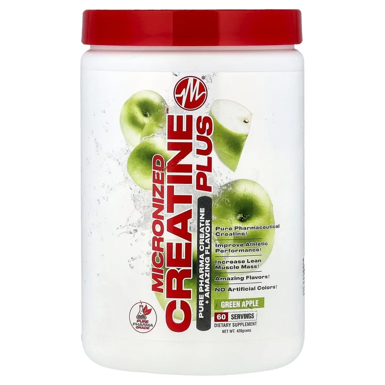 Metabolic Nutrition, Micronized Creatine Plus™, со вкусом зеленого яблока, 420 г