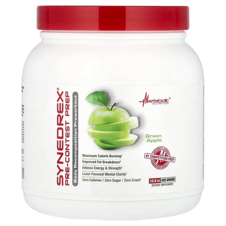 Metabolic Nutrition, Synedrex® для подготовки к соревнованиям, зеленое яблоко, 420 г (14,8 унции)