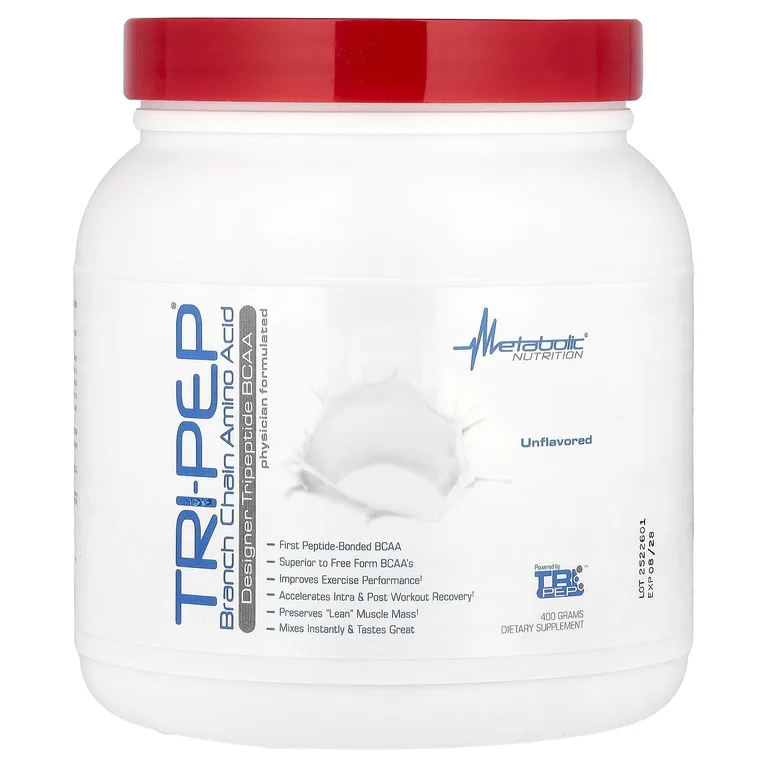 Metabolic Nutrition, Tri-Pep®, аминокислоты с разветвленной цепью, без добавок, 400 г