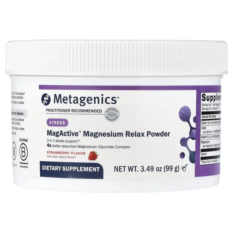 Metagenics, MagActive™, магний для расслабления, в порошке, со вкусом клубники, 99 г (3,49 унции)