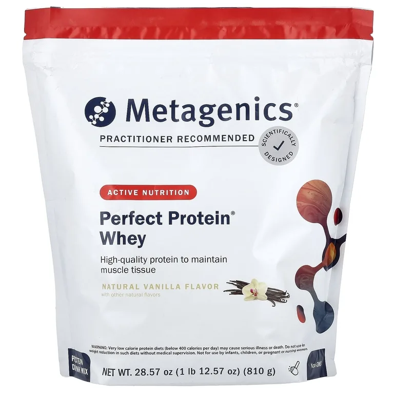 Metagenics, Perfect Protein® Whey, натуральная ваниль, 810 г (1 фунт 12,57 унции)