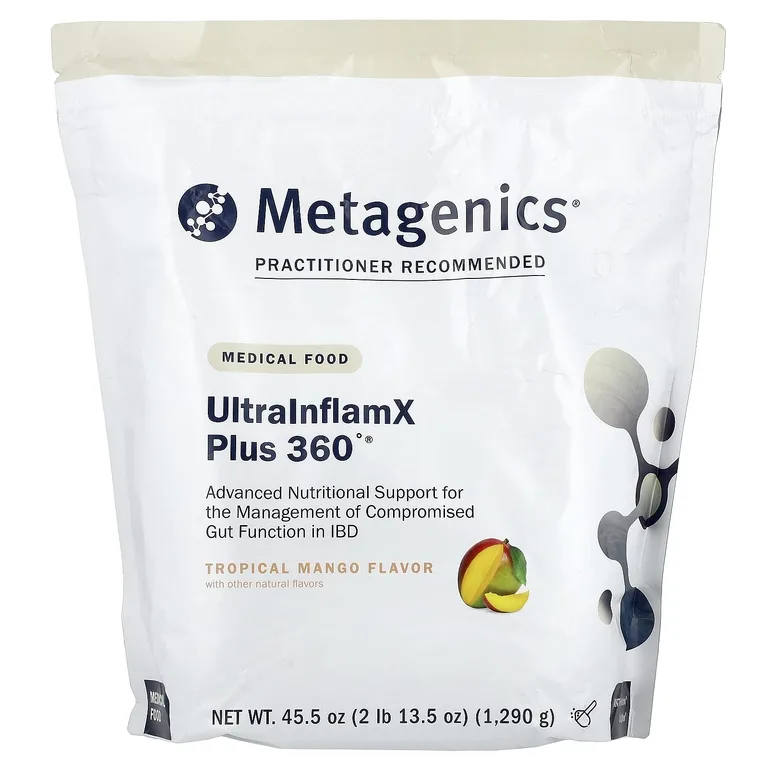 Metagenics, UltralnflamX Plus 360°®, лечебное питание, со вкусом тропического манго, 1290 г (45,5 унции)