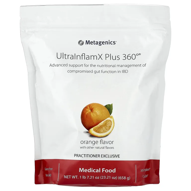 Metagenics, UltralnflamX Plus 360 °, медицинское питание, апельсин, 658 г (23,21 унции)