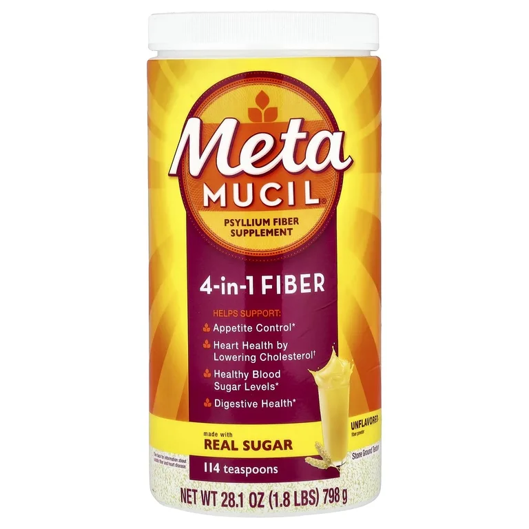 Metamucil, 4-в-1 клетчатка, без добавок, 798 г (28,1 унции)