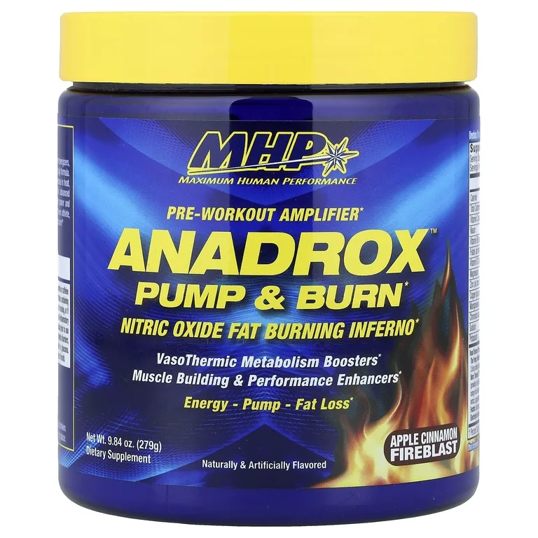 MHP, Anadrox™ Pump & Burn, предтренировочный усилитель, яблоко и корица, 279 г (9,84 унции)
