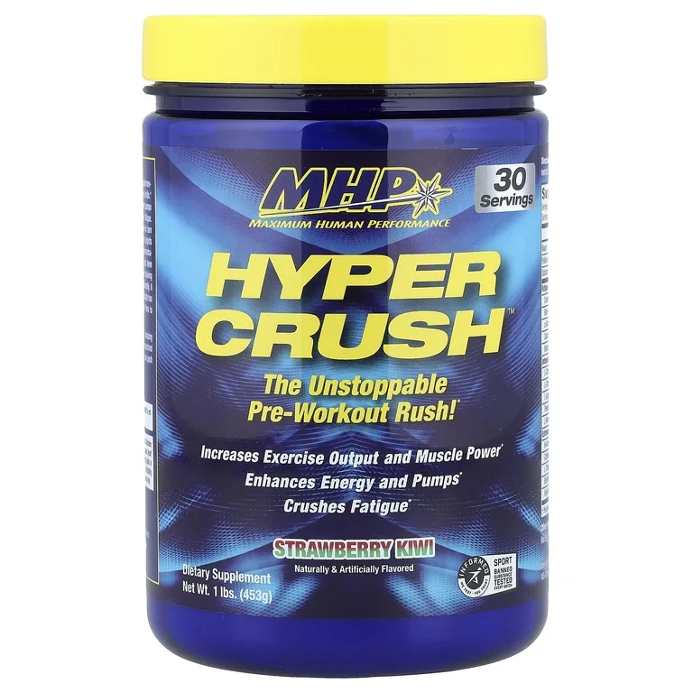 MHP, Hyper Crush, перед тренировкой, клубника и киви, 453 г (1 фунт)