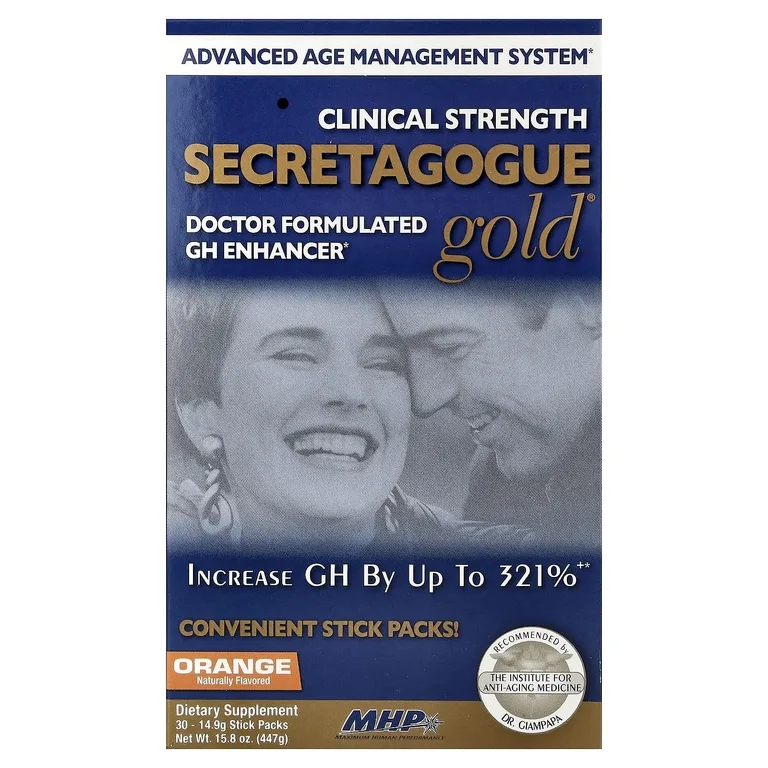 MHP, Secretagogue-Gold, апельсин, 30 пакетиков в стиках по 14,9 г (0,53 унции)