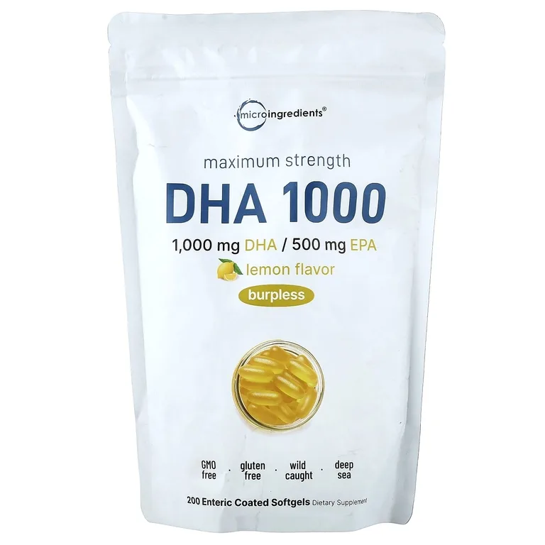 Micro Ingredients, ДГК 1000, со вкусом лимона, 200 капсул, покрытых кишечнорастворимой оболочкой
