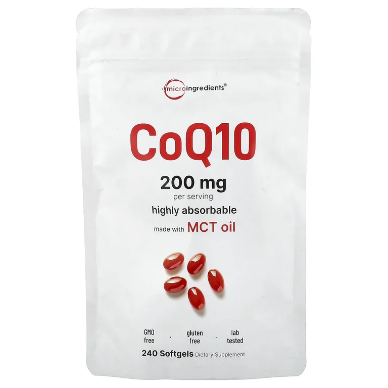 Micro Ingredients, коэнзим Q10, 240 мягких таблеток (100 мг в 1 капсуле)