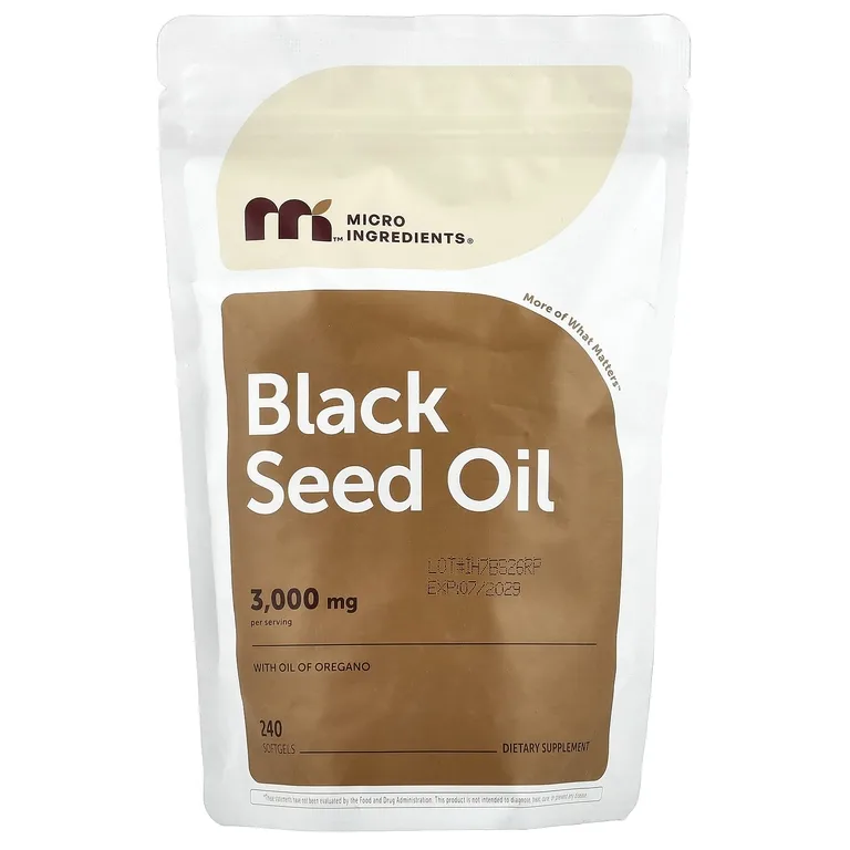 Micro Ingredients, Масло семян чёрного орегано с маслом орегано, 240 мягких капсул