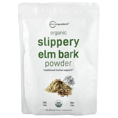 Micro Ingredients, Органический порошок из коры вяза скользкого, 454 г (1 фунт)