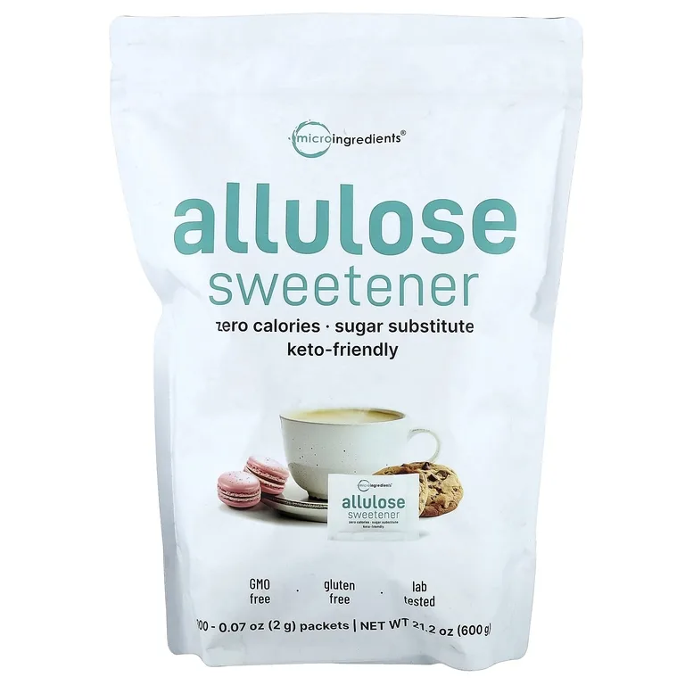 Micro Ingredients, подсластитель "аллюлоза", 300 пакетиков, по 2 г (0,07 унции)