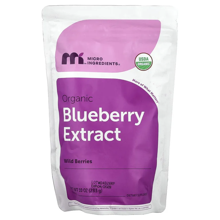 Micro Ingredients, порошок с экстрактом органической голубики, 283 г (10 унций)