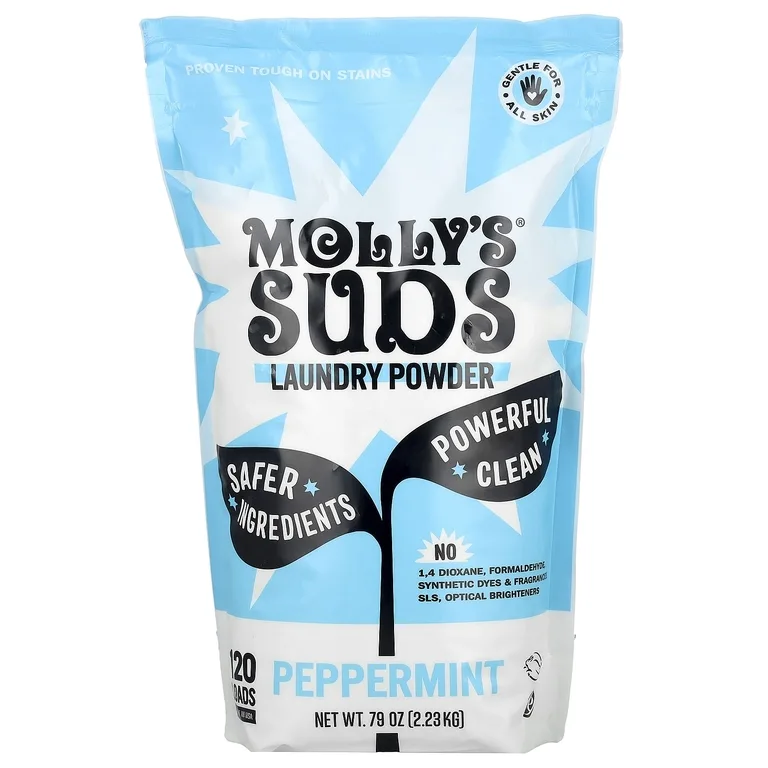 Molly's Suds, Стиральный порошок, перечная мята, 2,23 кг (79 унций)