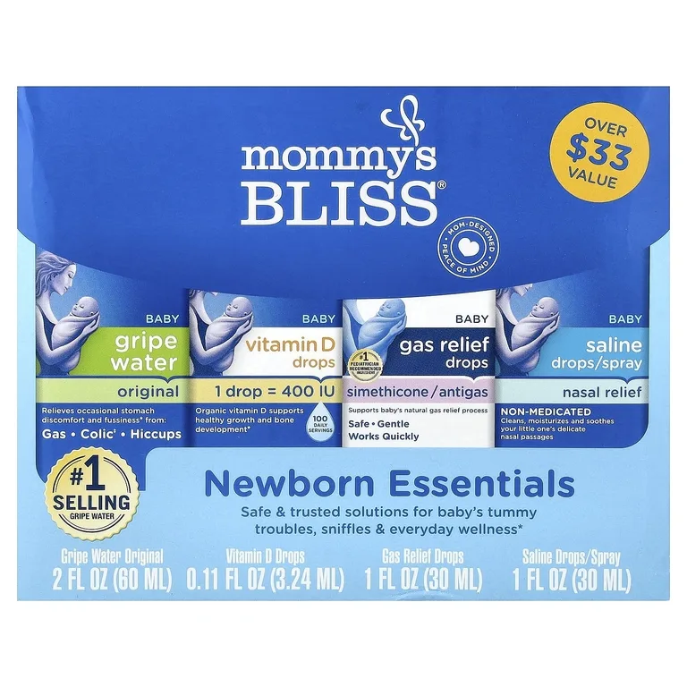 Mommy's Bliss, набор для новорождённых, 4 продукта