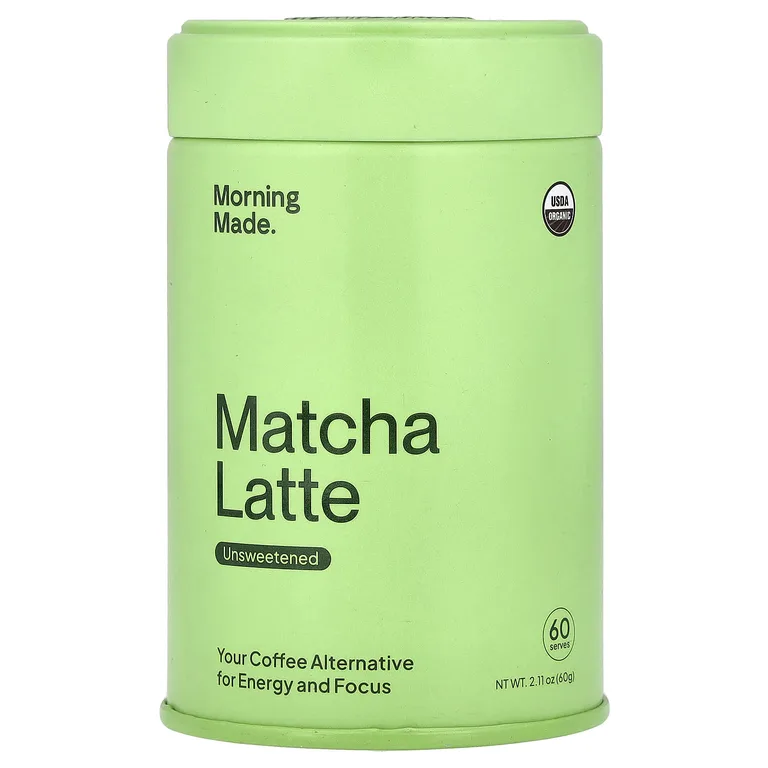 Morning Made, Матча латте, без подслащения, 2,11 унции (60 г)