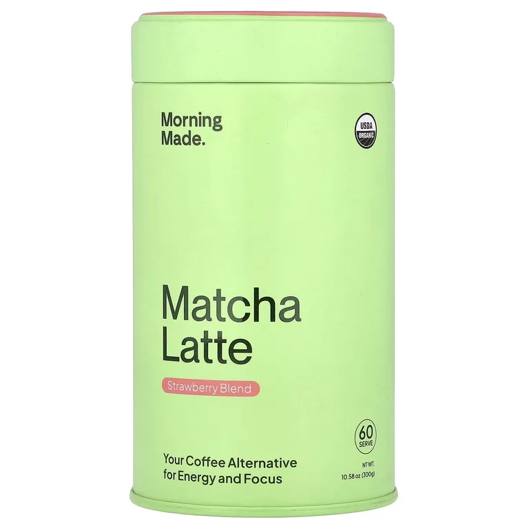 Morning Made, Матча латте, клубничная смесь, 300 г (10,58 унции)