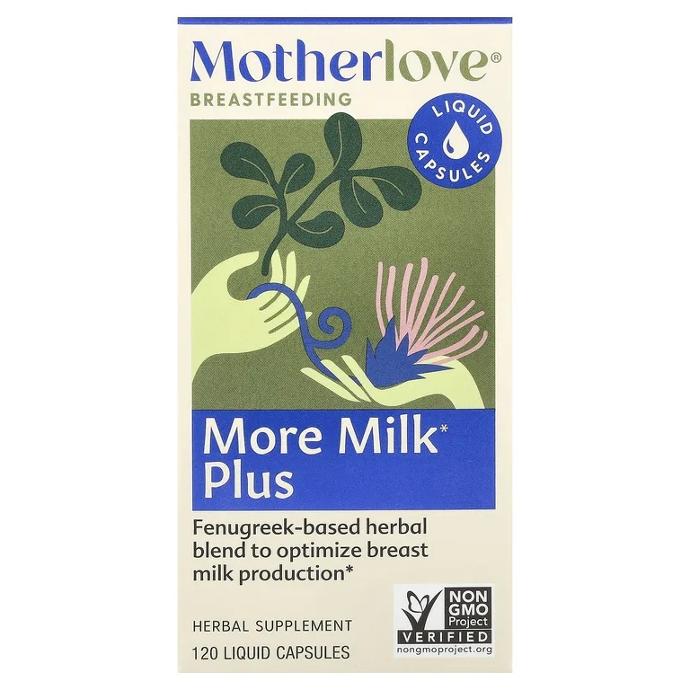 Motherlove, грудное вскармливание, поддержка лактации, 120 капсул с жидкостью