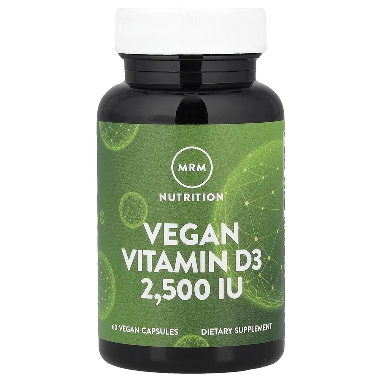 MRM Nutrition, Nutrition, витамин D3 для веганов, 2500 МЕ, 60 веганских капсул