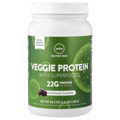 MRM Nutrition, растительный протеин с суперфудами, шоколадный вкус, 1140 г (2,5 фунта)