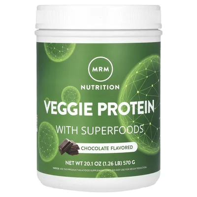 MRM Nutrition, растительный протеин с суперфудами, со вкусом шоколада, 570 г (1,26 фунта)