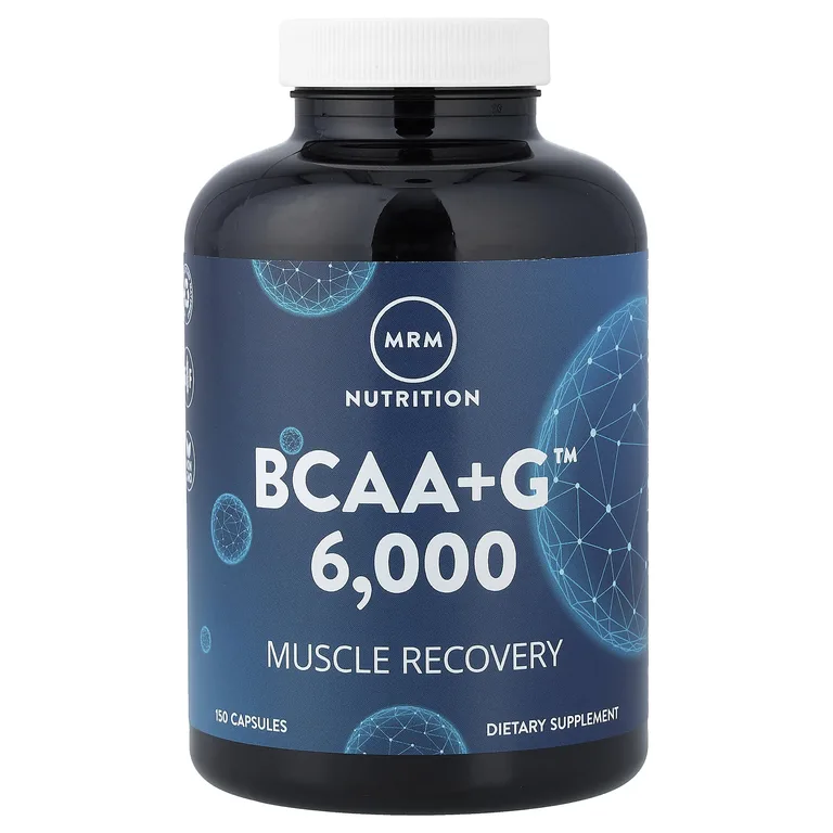 MRM Nutrition, смесь аминокислот с разветвленной цепью (BCAA) и L-глютамина, 150 капсул