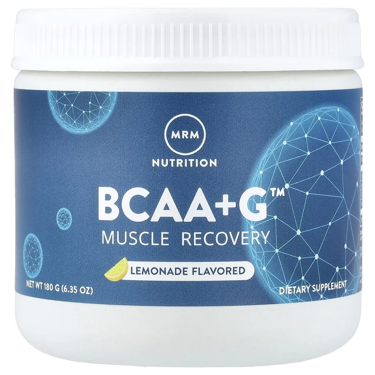 MRM Nutrition, сочетание аминокислот с разветвленной цепью (BCAA) и L-глютамина, добавка для восстановления мышц, со вкусом лимонада, 180 г (6,35 унции)